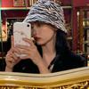 Fashionable Zebra Pattern Bucket Hat For Women Breathable Cotton Sun Hat Protection