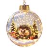 Transparent Light-Up Christmas Ornament Ball for Holiday Tree Hanging Decor
