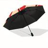 1pc Heart Love Automatic Open/Close Umbrella with Windproof, Functional Design, 8-Rib Sturdy Canopy