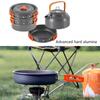 Camping Cookware Accessories Set Aluminum Portable Fish Camping Set Tea Pot Outdoor Tableware Cookset Kit Pan Bowl Kettle Hiking BBQ Picnic Equipment