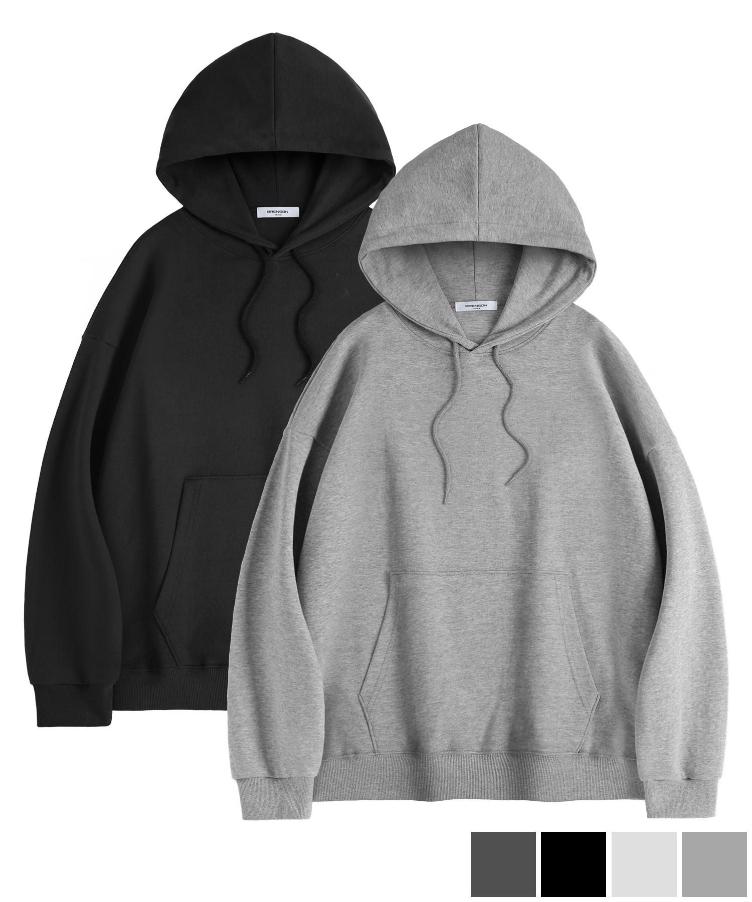 Brenson Essential Oversized Hoodie Black (Fleece-Lined)/M