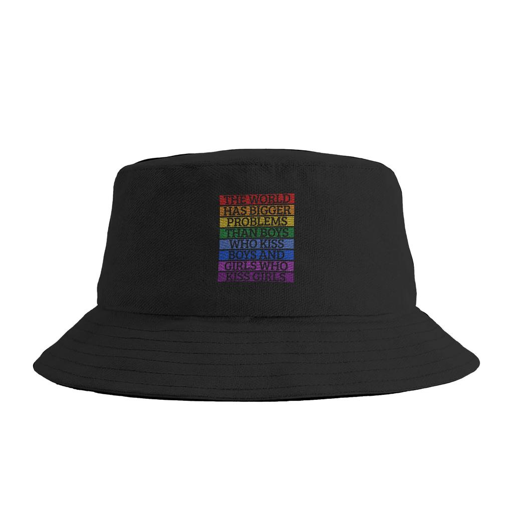 HuUnisex LGBT Flag Gay Pride Month Bucket Hat Harajuku FisherUnisex Caps For Unisex Women Casual Vacation Visor Hats Breathable Cap