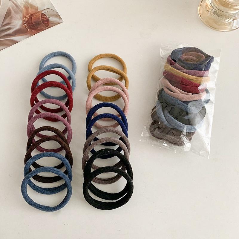 10/20 Piece/set Korean Version Basic Hair Ring Soft High Elastic Durable Hair Rope Scrunchies Hair Accessories