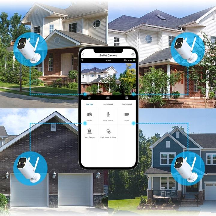Kamera Zewnętrzna Tubowa Wifi Ip 4Mpx Wqhd Detekcja Onvif Audio Tuya Smart