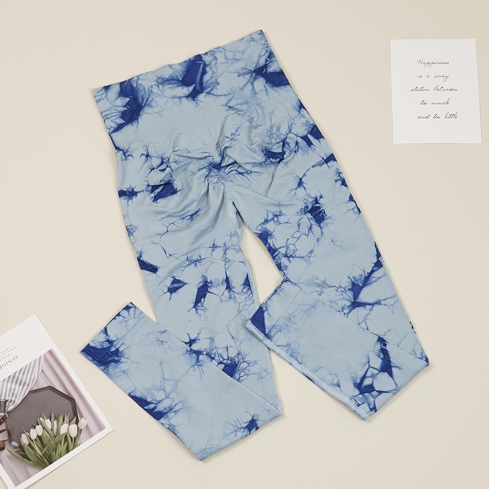 Women Tie Dye Leggings Seamless High Waist Yoga Pants Butt Lift Tummy Control Gym Tights Quick Dry Workout Bottom