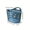 1PC Collapsible Laundry Basket Plastic Laundry Basket Space-Saving Design for Easy Storage Portable Convenient Ideal for Home