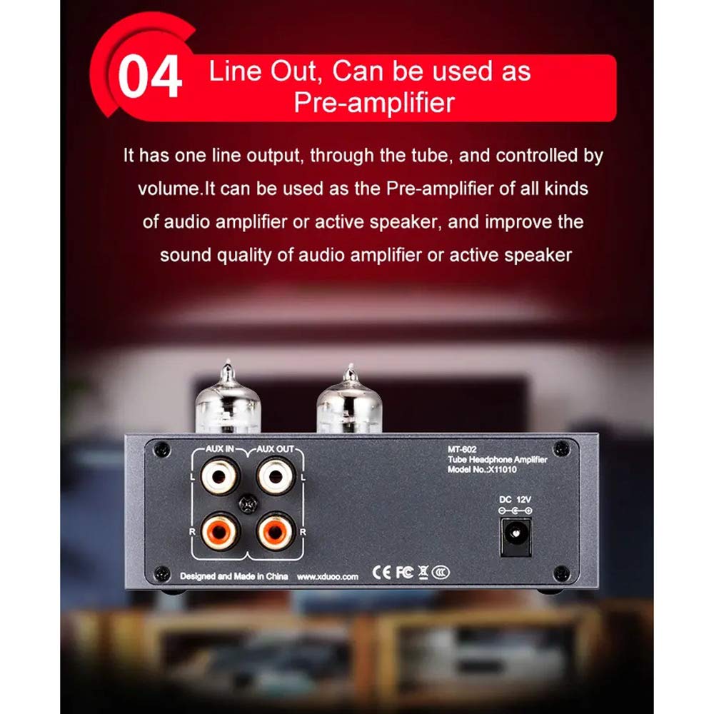 Xduoo Class A Vacuum Tube Headphone Amplifier Preamplifier Output Stereo Audio Vacuum Tube Amplifier Tube Amplifier Hifi Vacuum Tube Headphone