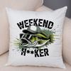 Rooster Sunflower Pillowcase Double Print Weekend Fish Cushion Cover Soft Plush Summer Goose Pillowcase for Sofa Home Car