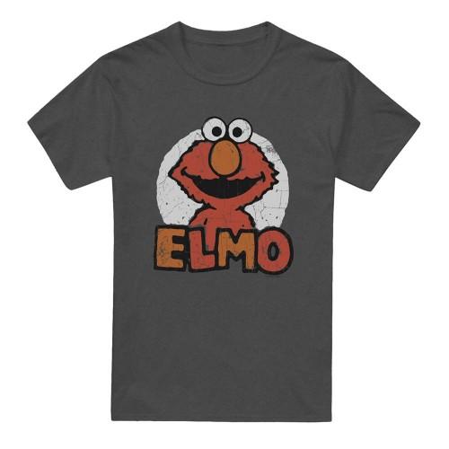Sesame Street Unisex Adult Elmo Heather T-Shirt
