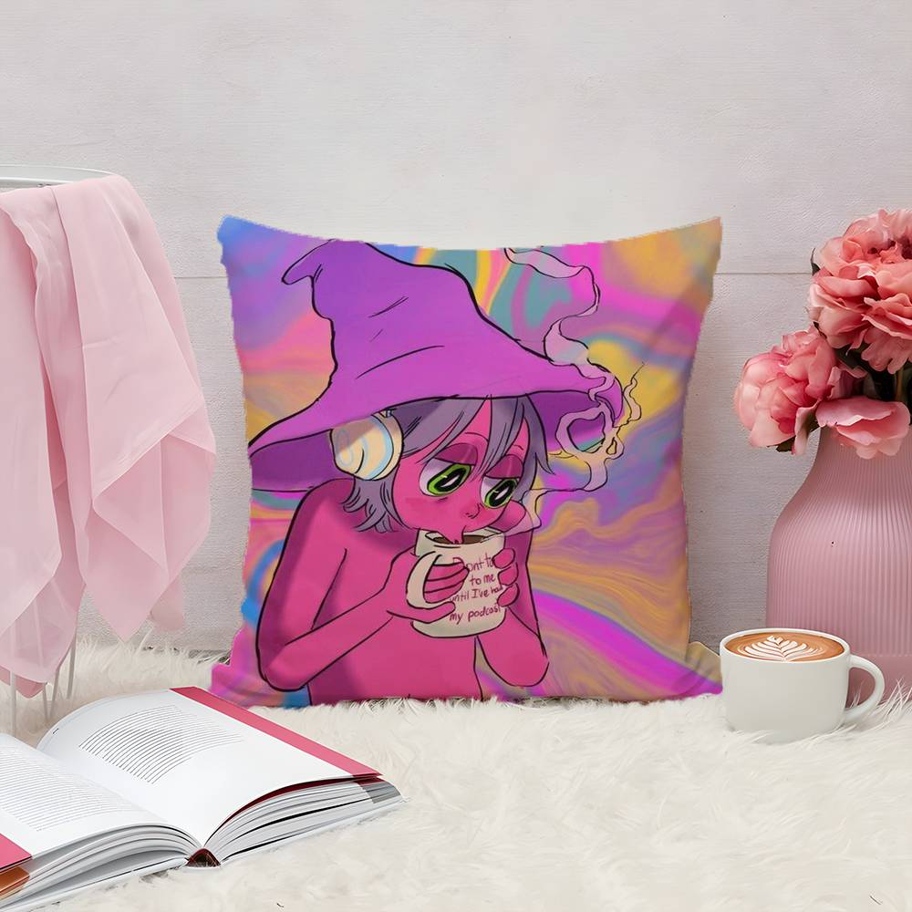 The M-Midnight Gosple Pillow Case Plush Linen Soft Double Sided Printed Design Throw Cushion Decorative Home