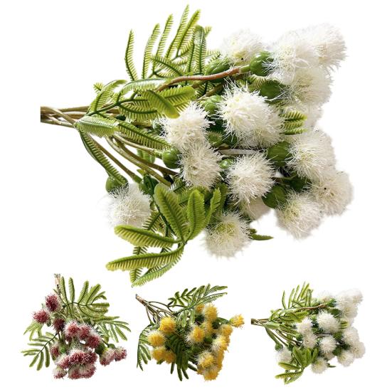 Lifelike Artificial Pompon Mum Fake Silk Kiku Flower Small Chrysanthemum Ball Faux Flower