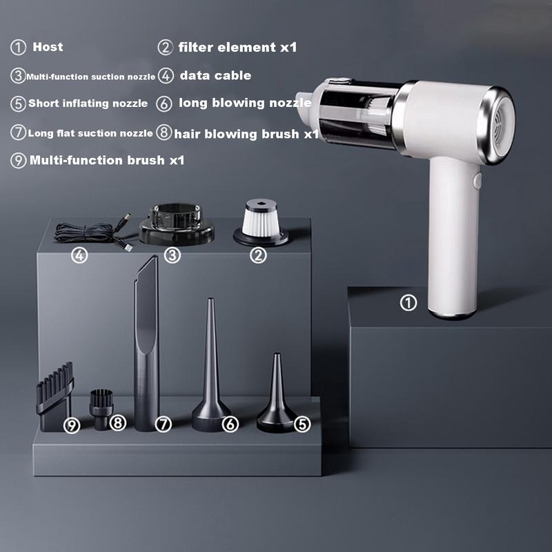 High Power Wireless Cleaner 5500Pa Handheld Car Vacuum Cleaner Car Cleaning Kit For Car Travel RV Car Accessories