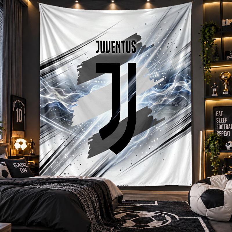 Arazzo da Appendere a Parete Tessuto Stampato Juventus FC per Soggiorno Camera da Letto Decorazione per la Casa