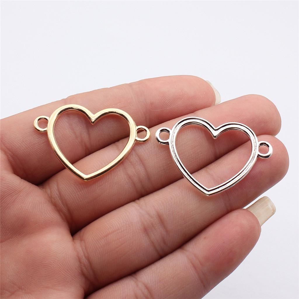 Heart Connectors Love Symbol Antique Bronze Zinc Alloy Jewelry Making DIY Jewelry Making Style Pendant Connectors