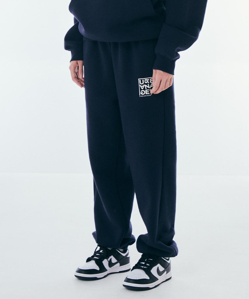 URBANAGE Logo Point Jogger Pants Navy