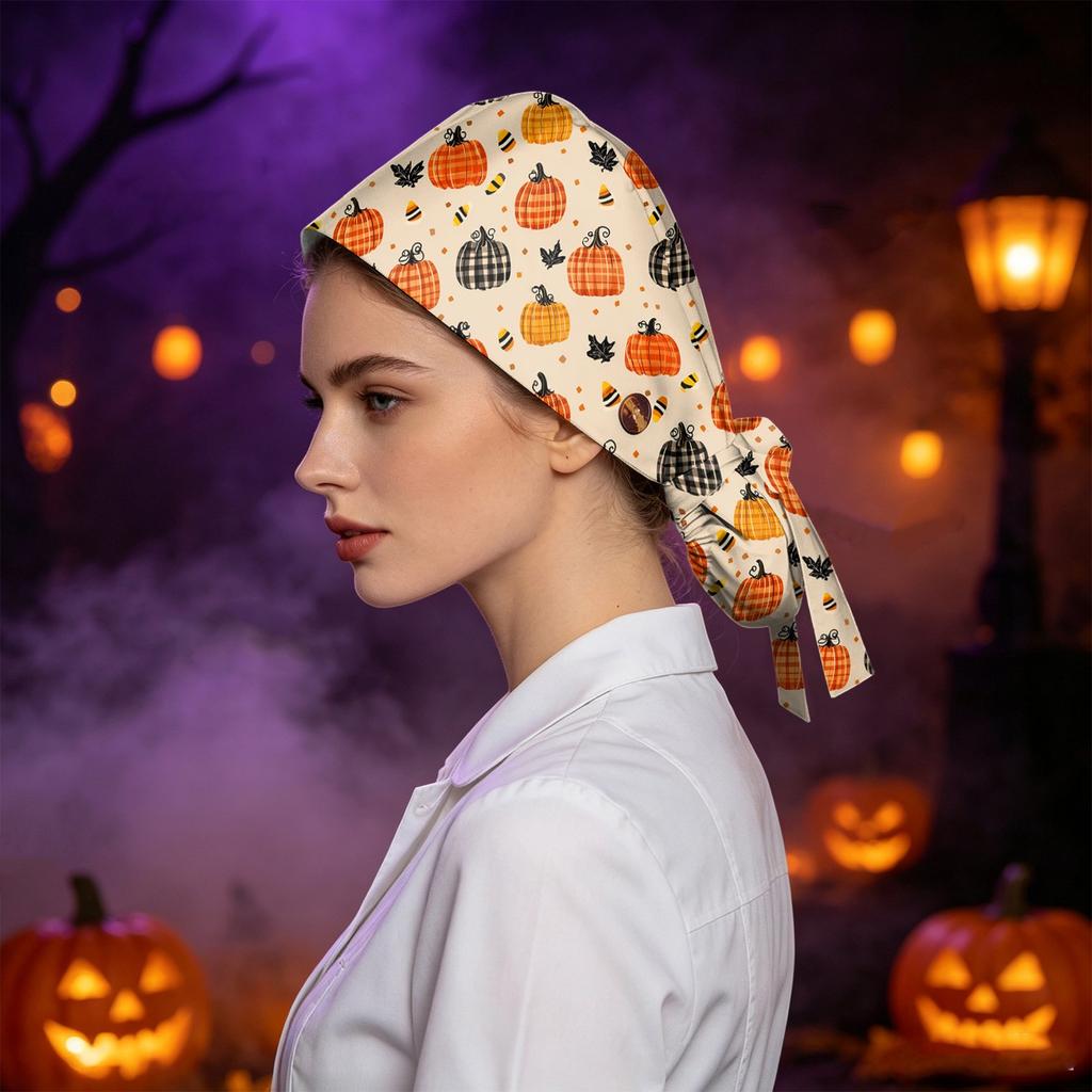 Women's Casual Halloween Printed Work for Ponytail , Shower and Hair Wrap