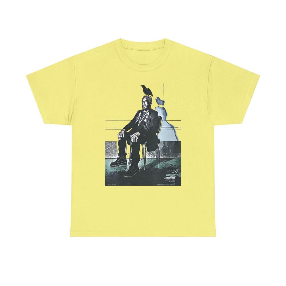 

Lee Scratch Perry Art Graphic Print Black and White Unisex Heavy Cotton T-Shirt L