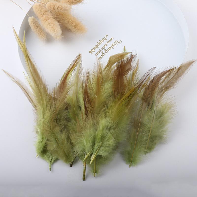 100Pcs Dyed Chicken Feather Feathers 10-15cm for DIY Crafts Handmade Jewelry Wedding Party Festival Costume Decorations