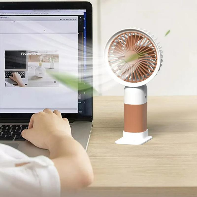 Simple Home Desktop Mini USB Rechargeable Small  Small electric fan for students with mobile phone holder dormitory