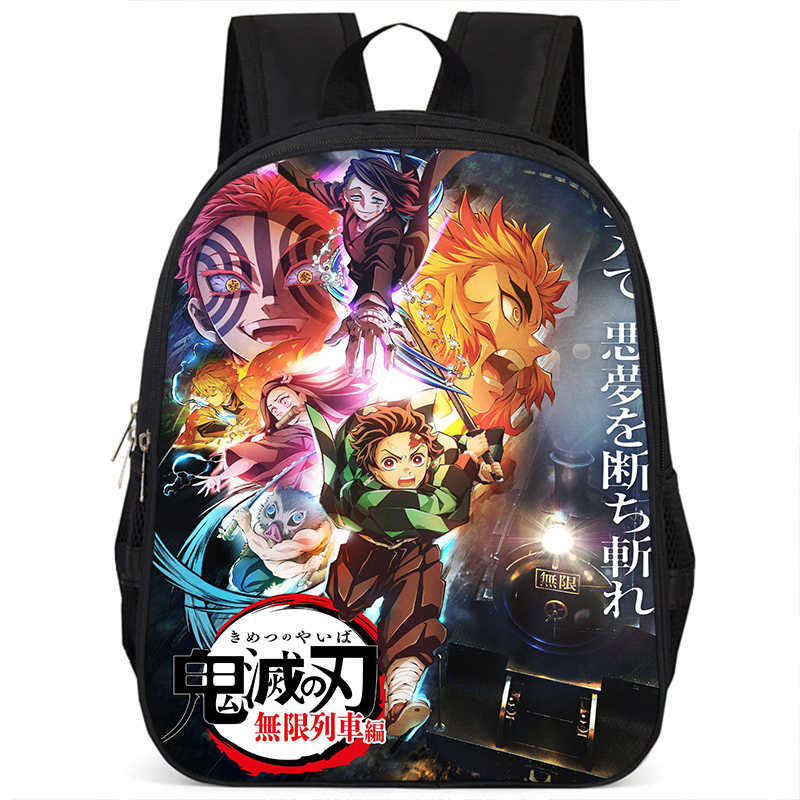 Japan cartoon comics Demon Slayer Pillar Training Arc Student Large Capacity School Style Backpack 7545