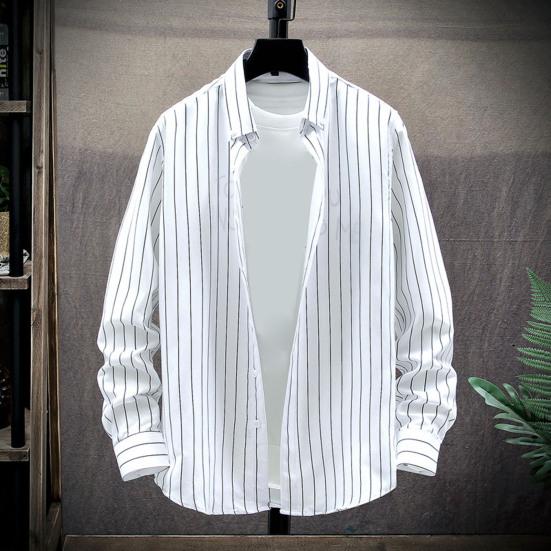 

Мужская весенняя рубашка, шикарный отложной воротник, мягкая мужская летняя рубашка, кардиган больших размеров, весенняя рубашка, мужской летний топ, мужская одежда