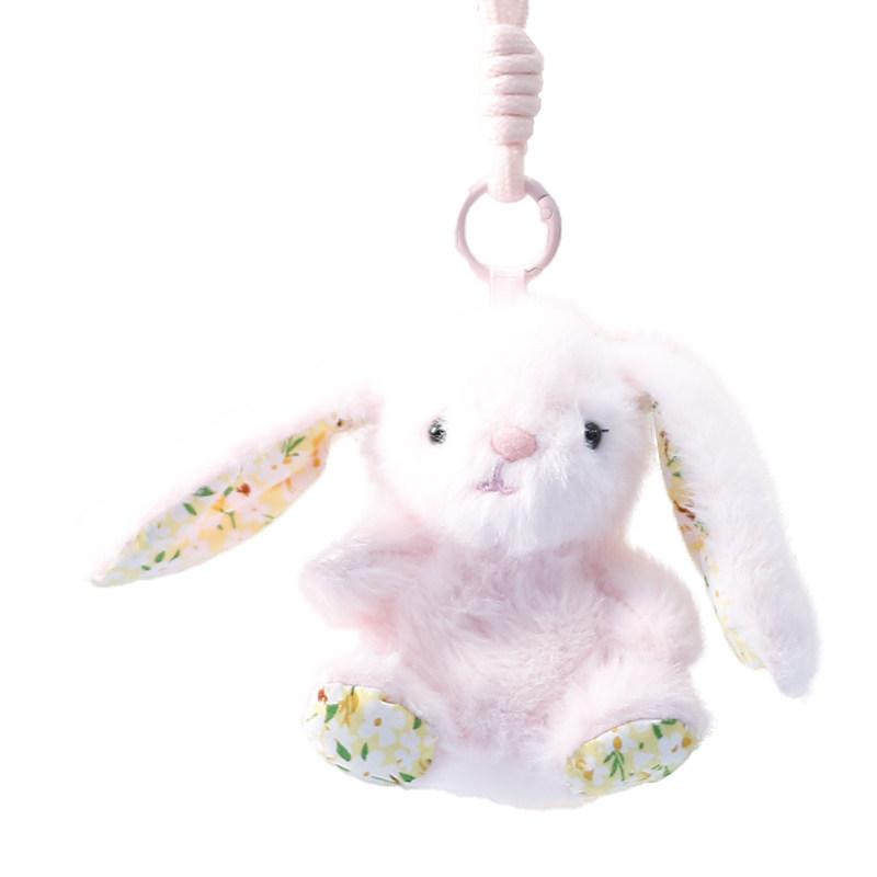 Animal Plush Bunny Pendant With Polyester Fiber Filling For Wedding Party Decor