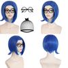 Inside Out Sadness Short Hair Cosplay Wig With Mechanism Style For Themed Parties