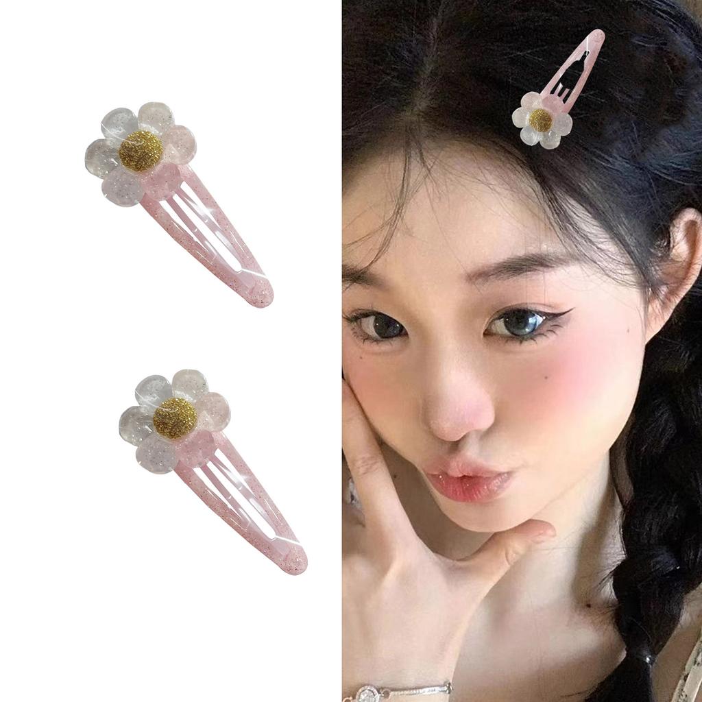 1pair Glitter Hair Clips Cartoon Pattern Hair Barrettes Children Hairpin Hair Accessories for Kids Birthday Party