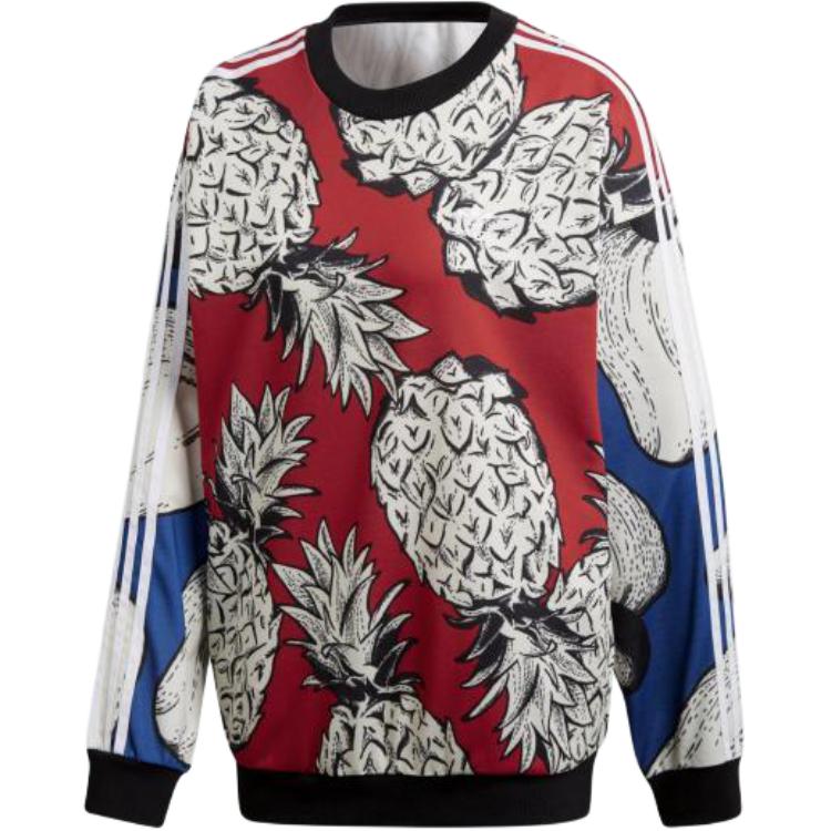 

Adidas Originals Farm Компания Мягкий В рубчик Свободного Кроя Толстовка Женская Толстовка Яркая DH3054 M