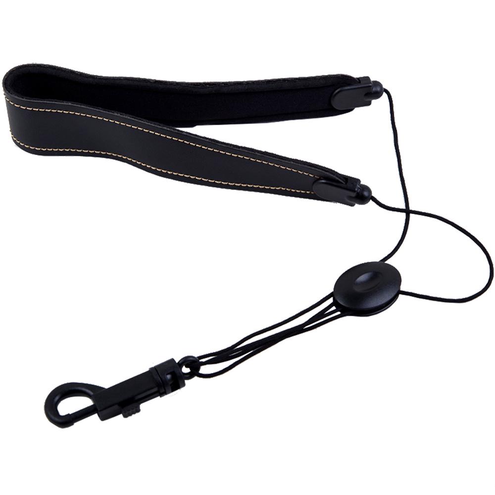 Verstellbarer Saxophon Sax Leder Nylon Gepolsterter Nackengurt mit Hakenverschluss