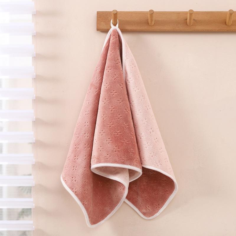 

Полотенце коралловый флис банное полотенце утолщенное впитывающее вытирать голову платок взрослое полотенце для лица не чистый хлопок полотенце для пары 75*35cm