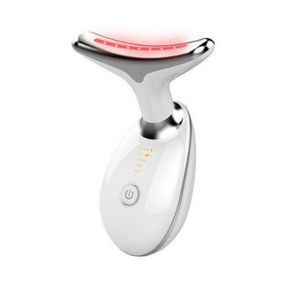 Happybye Galvanic Facial and Neck Gua Sha Lifting Massager EMS High-Frequency Skin Beauty Device ES-1081, White, 1 Piece