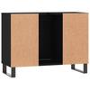 Minimalistischer quadratischer Badezimmerschrank mit zwei offenen Regalen an den Seiten, multifunktionaler Stauraum, 80x33x60 cm