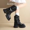Augustine Martin Boots Women's 2025 New Autumn and Winter Fleece Merad Platform British Short Boots Pile Western Boots