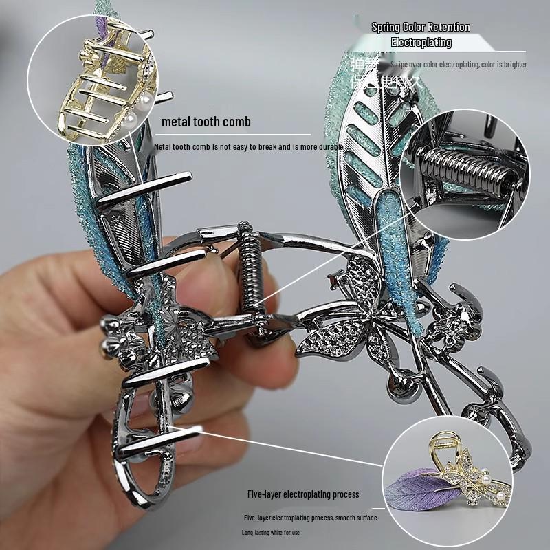 High-End Large Butterfly Claw Clip for Thick Hair Updo