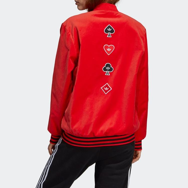 Adidas Originals Trefoil Casual Sports Zip Jacket Women Jackets Red FH8560