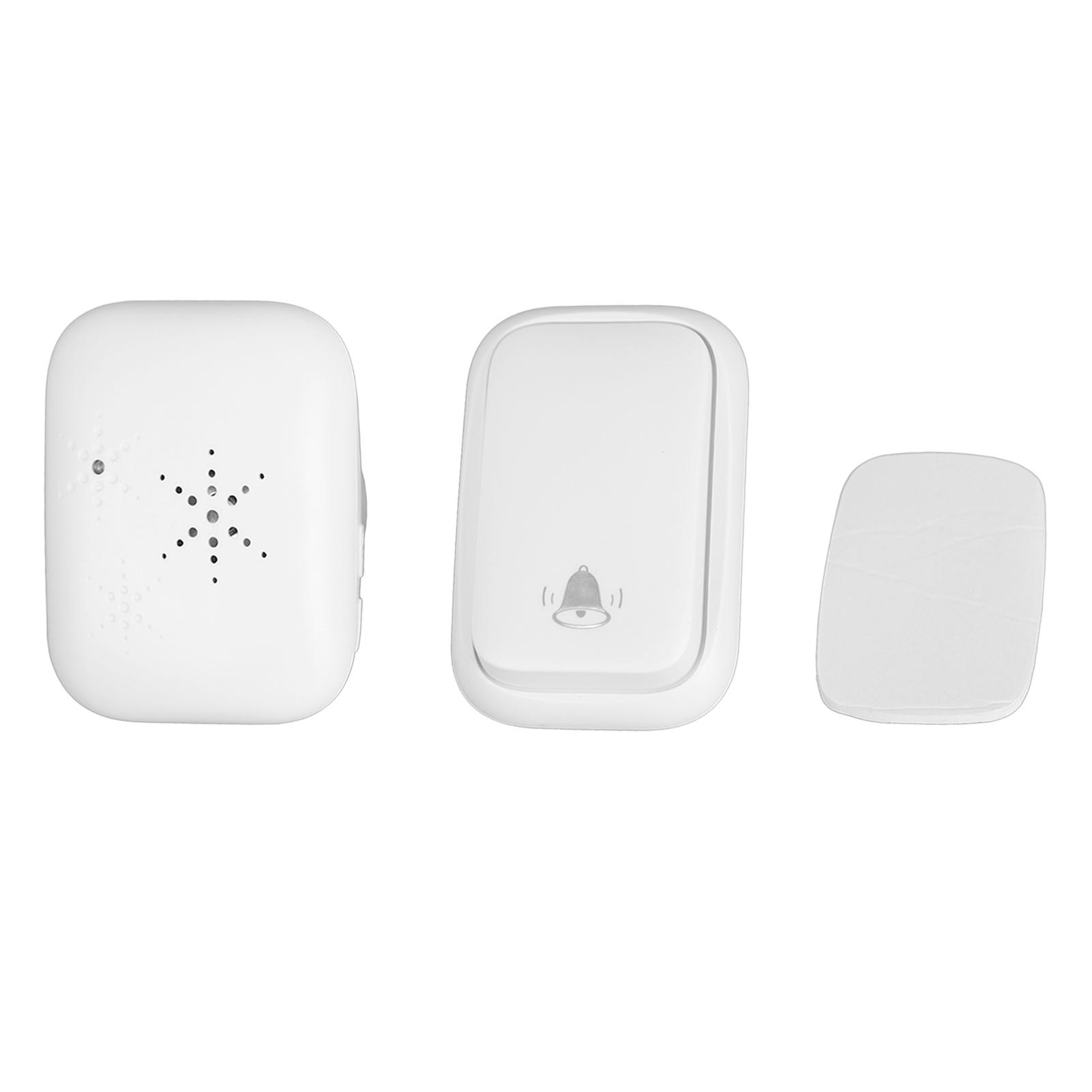 

Self Powered Wireless Doorbell Outdoor Ding Dong Doll Bell White for House Office Building Villa UK