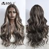 Noble Cosplay Lace Front Wig 30 Inch Lace  Long Wavy 360 0mbre Blonde Wig Red African American Synthetic Wigs For Black Women