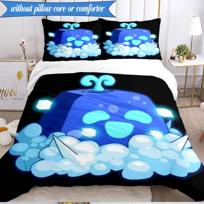 Colorful Cube Creatures 3pcs K-pop Music Group Bedding set,Ideal for Bedroom, Dormitory,Including Duvet Cover And 2pcs Pillowcases,Fan Gifts