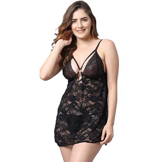 

Женское кружевное платье Babydoll выше колена Ladysta/нижнее белье без рукавов, ночная одежда Freesize (S M L) красный