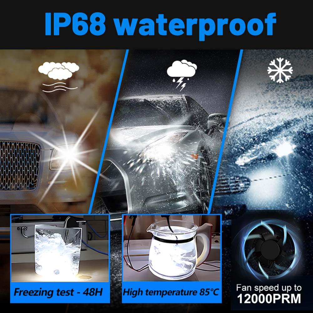 120W 32000LM LED Car Headlight, Non-destructive Install, Fits H4 H7 H11.