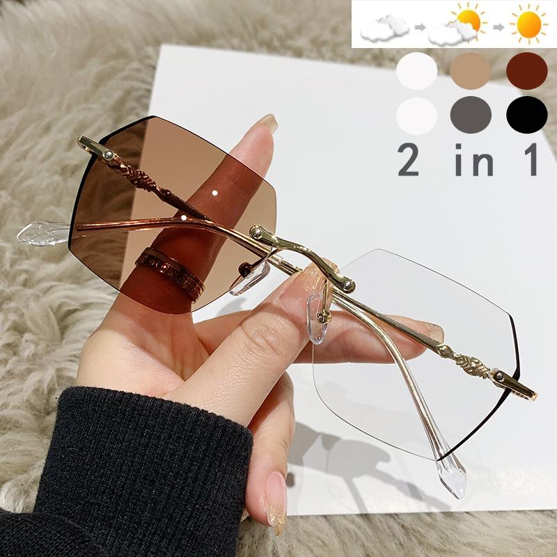 Photochromic Sun Glasses Women Fashion Myopia Glasses Anti Blue Light Eyeglasses 0 To -4 0 Outdoor UV Protection