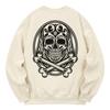 KAN6312 Kmc0005 Skullceltic Fleece-Lined Sweatshirt - Cream