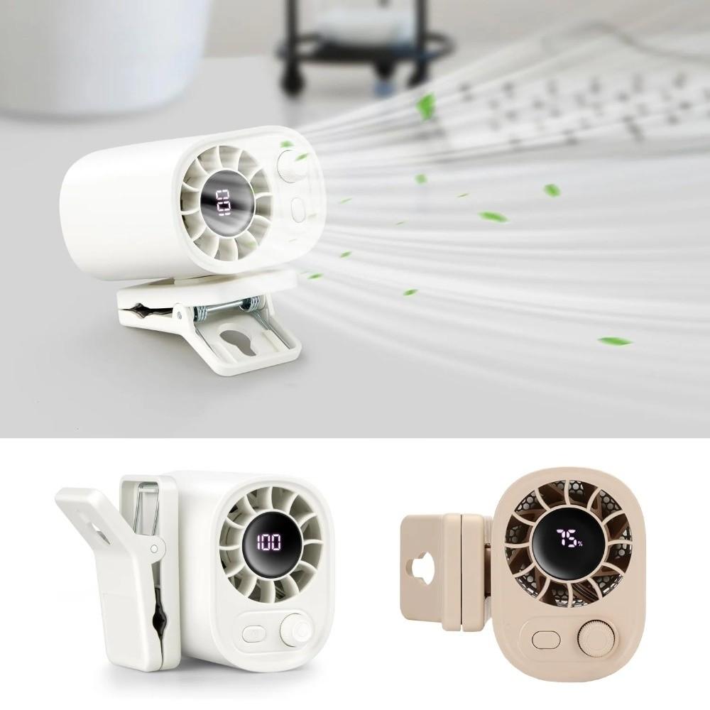 360° Rotatable Car Clip-On Fan Rechargeable USB Fan Portable Mini Fan Outdoors