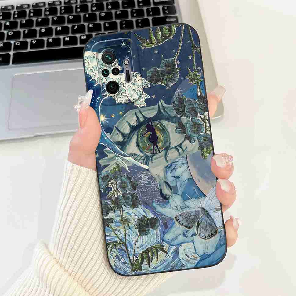 For Xiaomi Redmi Note 10 Pro 4G 6.67" Case Cherry Fashion Girl Soft Silicone TPU Cover For Redmi Note 10Pro 4G M2101K6G Shell