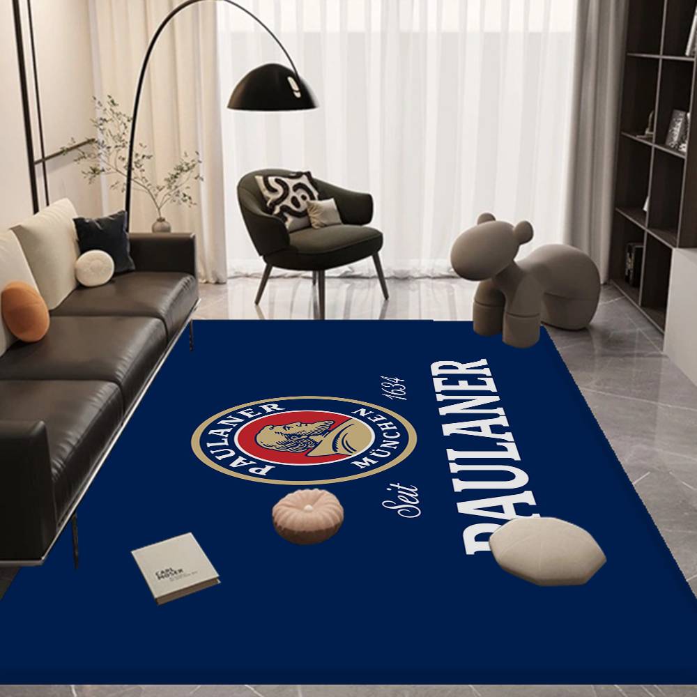 German Beer Paulaners Hallway Carpet Non-Slip Laundry Room Mat Laundry Decor Balcony Child Living Room Toilet Rug