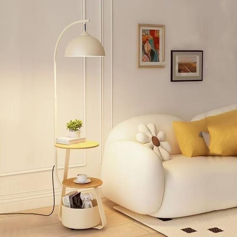 Oeny Floor Lamp with Storage Table & 3-Color Dimming