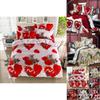 Elegant 3d Flower Design Duvet Cover Set Featuring Comfortable Bedding Essentials