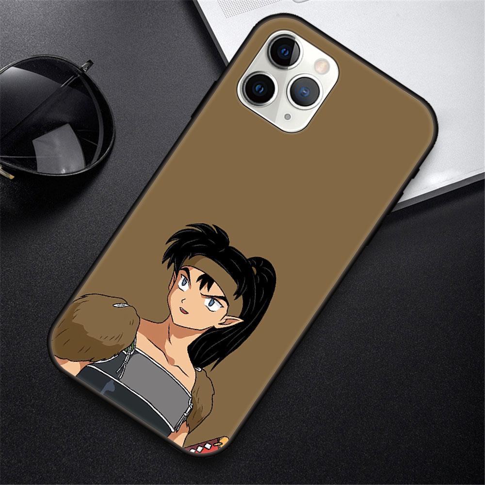 Phone Case For IPhone 12 Mini 11 Pro XR X MAX SE XS 5 6 S 7 8 E Plus 13 Black Cover Funda Fashion Waterproof Tpu Bumper Inuyasha