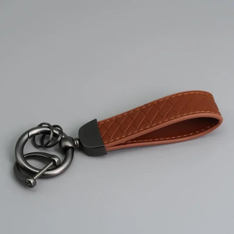 

Custom Name Text Logo Car Moto Key Chain Ring Accessories Net-like Metal Keyring Creative Trendy Pendant Leather Keychain Gift Custom